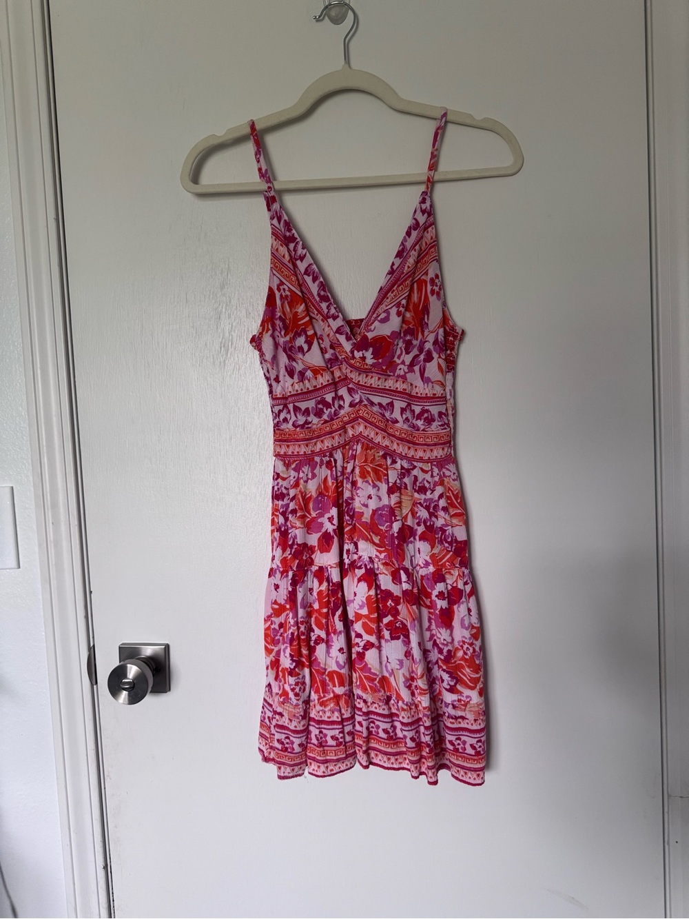 Angie Pink & Orange Floral Mini Dress